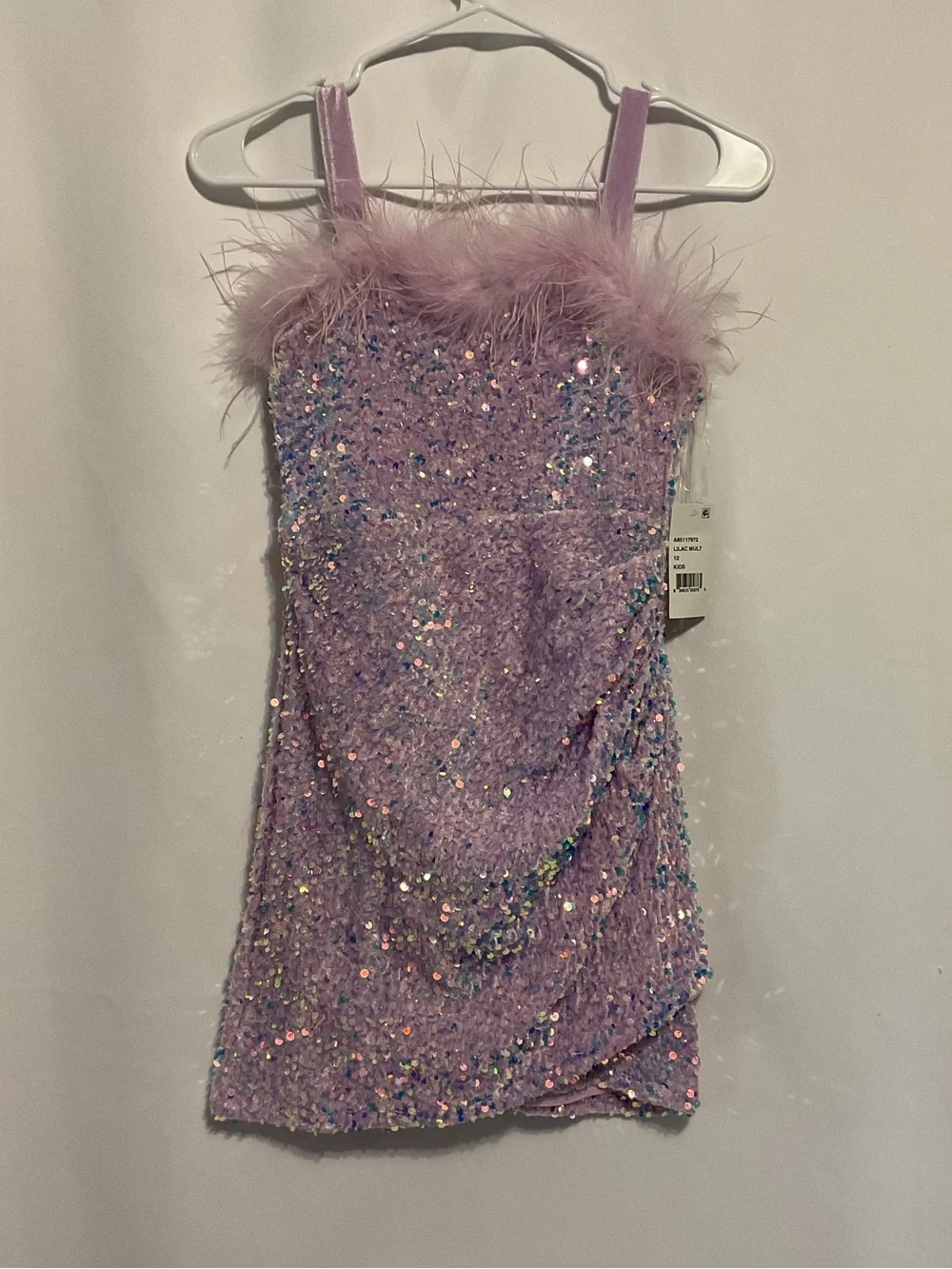 Poppies and Roses girls size 12 light purple sequin dress NWT